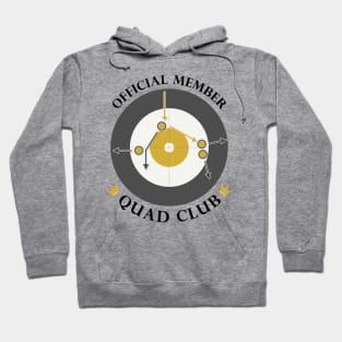 The "Quad Club" - Black Text Hoodie